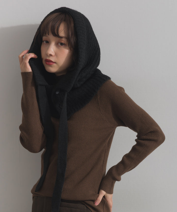 ニットフードスヌード