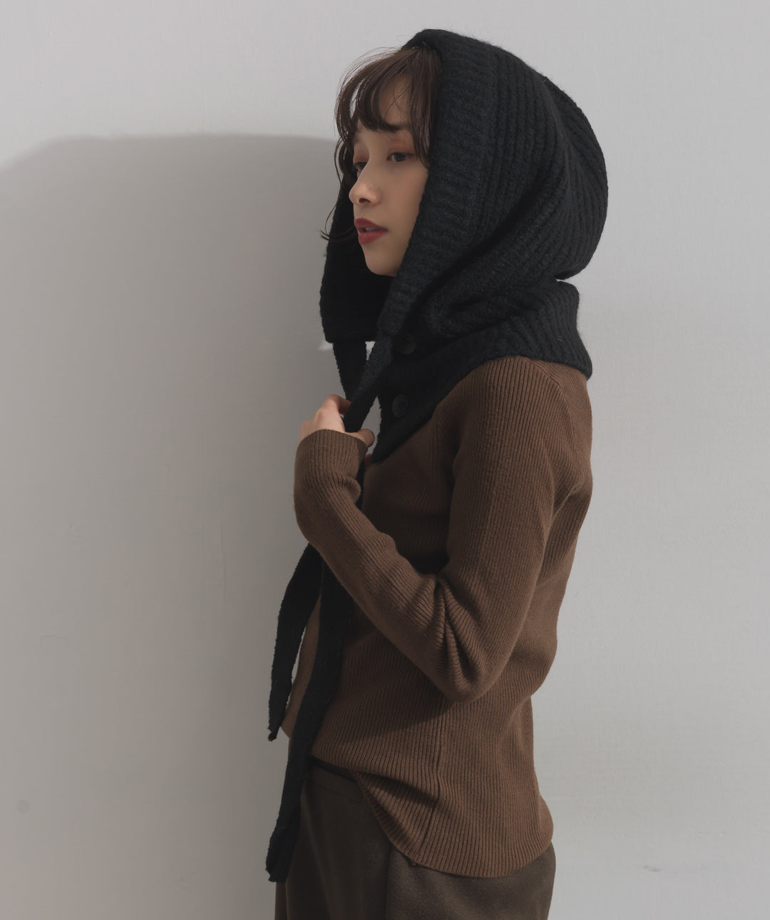 ニットフードスヌード