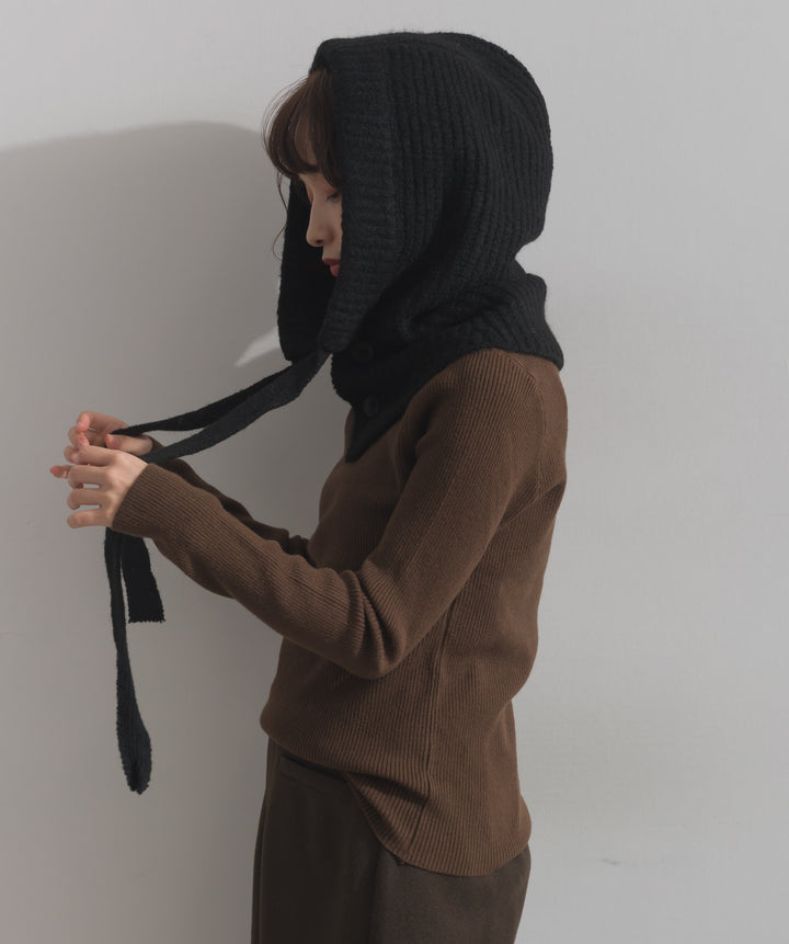 ニットフードスヌード