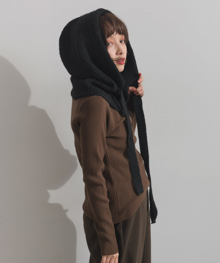 ニットフードスヌード