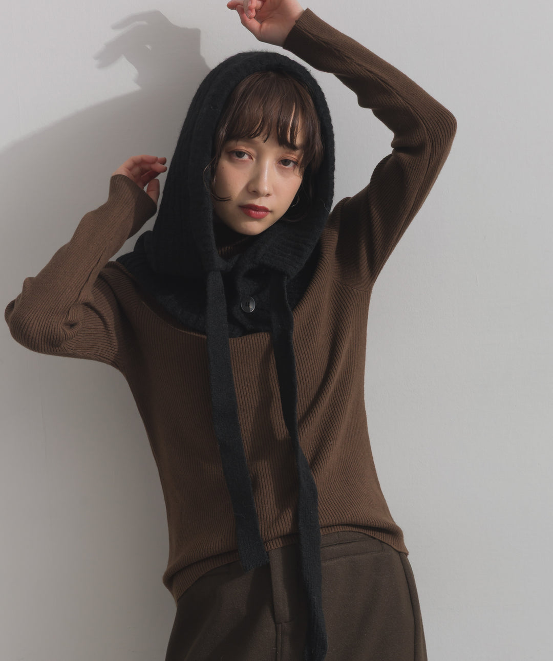 ニットフードスヌード