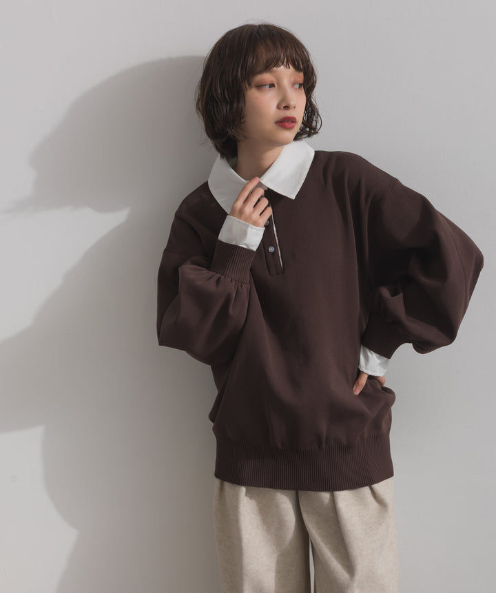 襟付きポロトップス