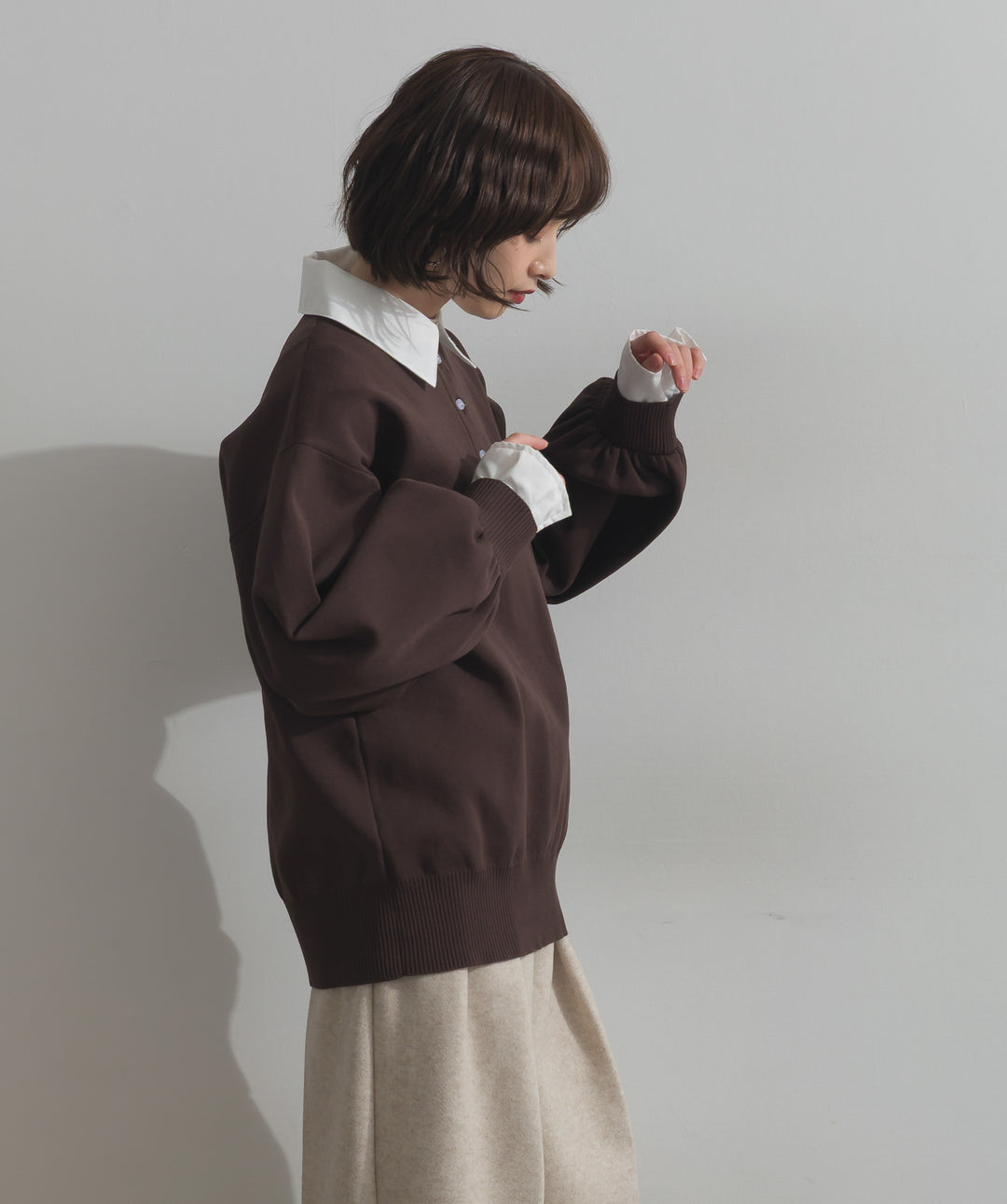 襟付きポロトップス