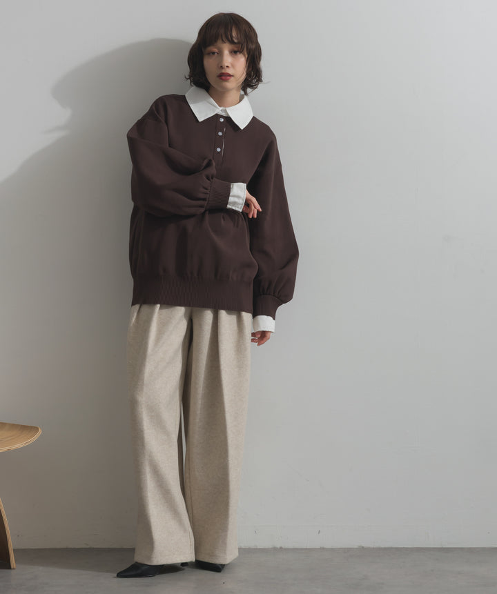 襟付きポロトップス