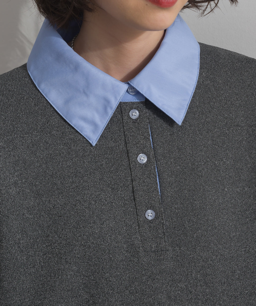 襟付きポロトップス