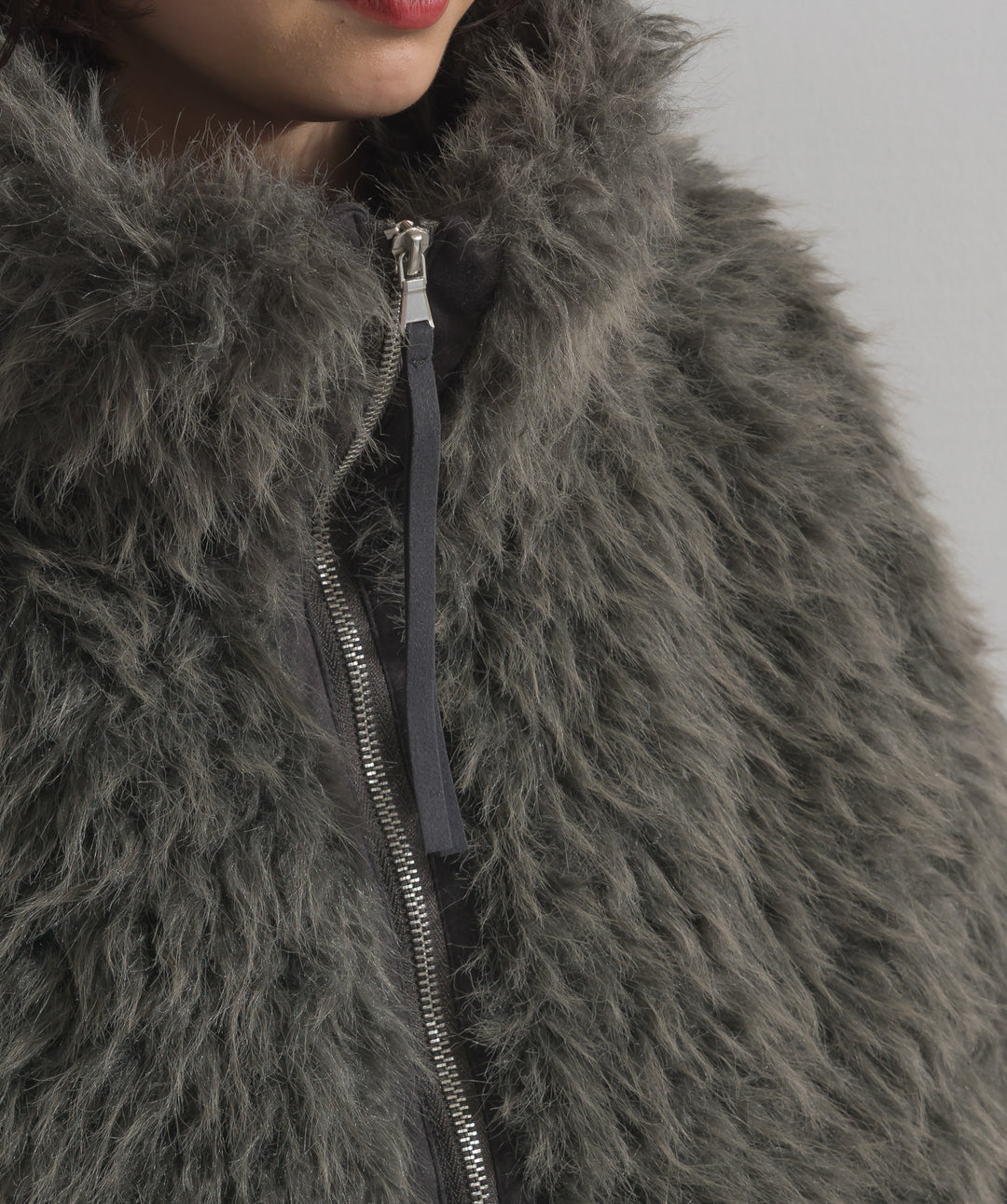 ミックスシープファースタンドブルゾン