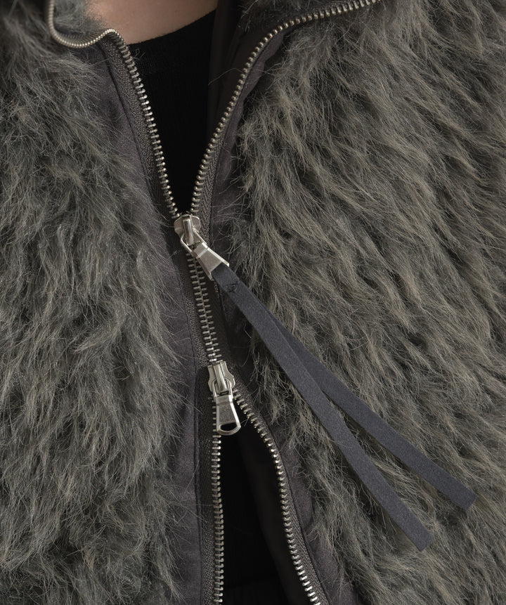 ミックスシープファースタンドブルゾン