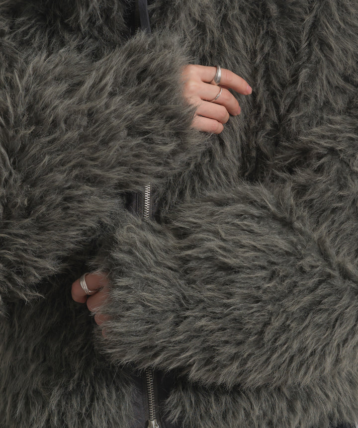 ミックスシープファースタンドブルゾン