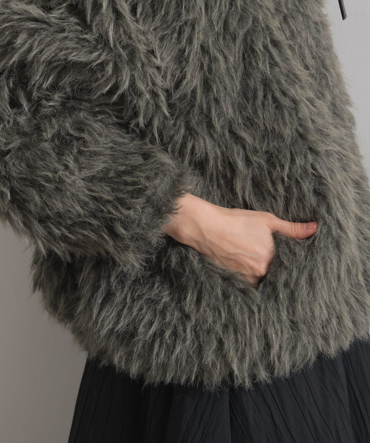 ミックスシープファースタンドブルゾン