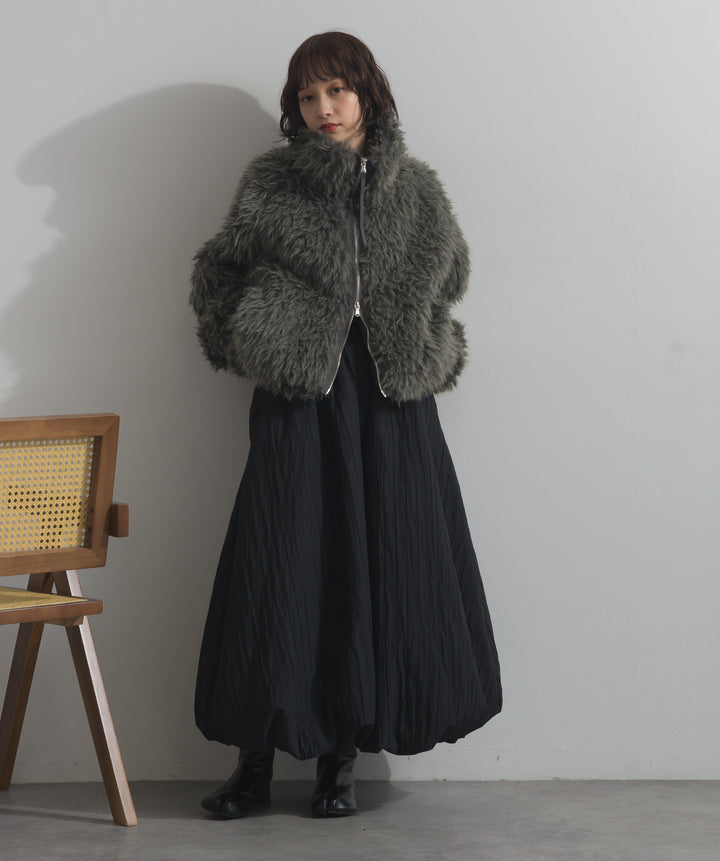 ミックスシープファースタンドブルゾン