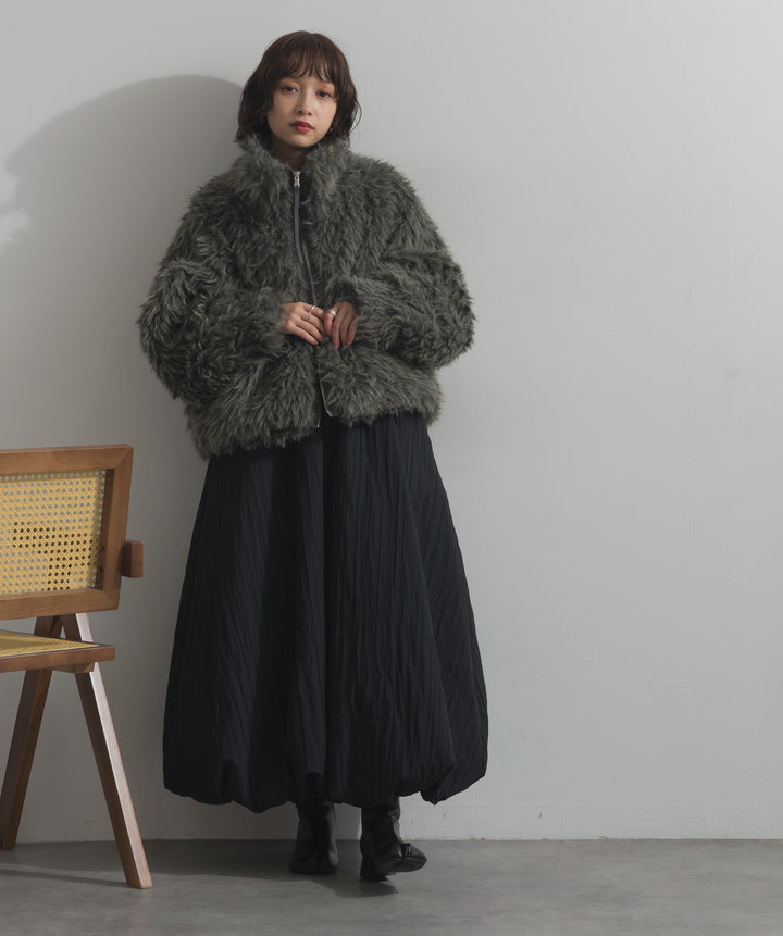 ミックスシープファースタンドブルゾン