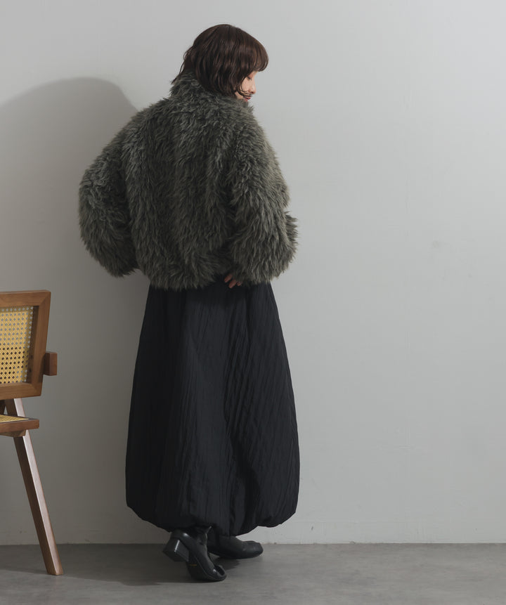 ミックスシープファースタンドブルゾン