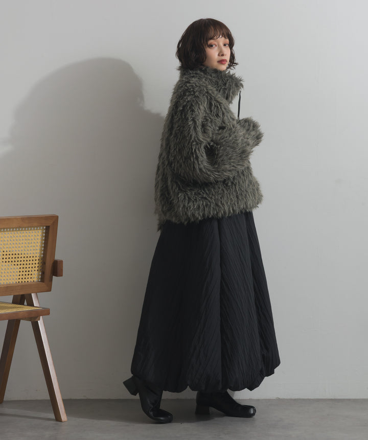 ミックスシープファースタンドブルゾン