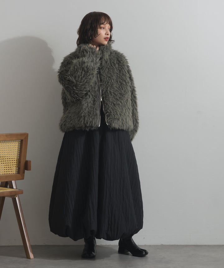 ミックスシープファースタンドブルゾン