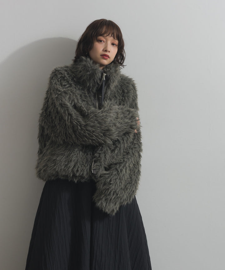 ミックスシープファースタンドブルゾン