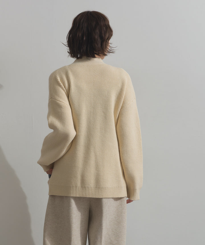 デニムポケットジップニットカーディガン