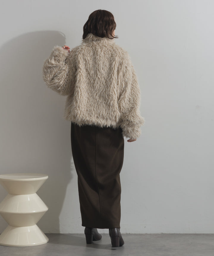 ミックスシープファースタンドブルゾン