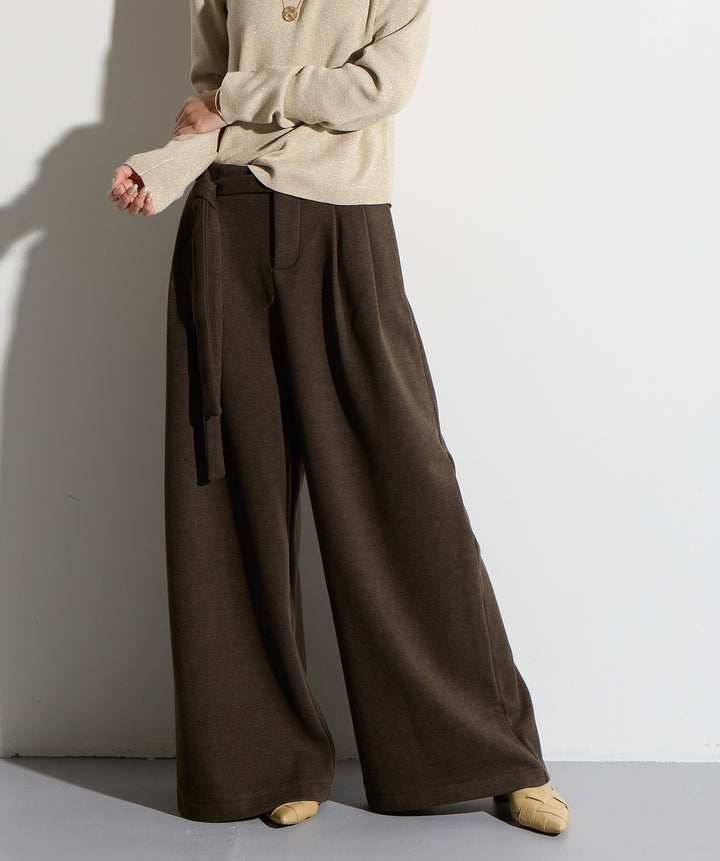ウエストラップワイドパンツ