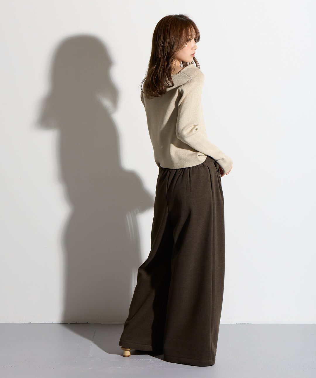 ウエストラップワイドパンツ