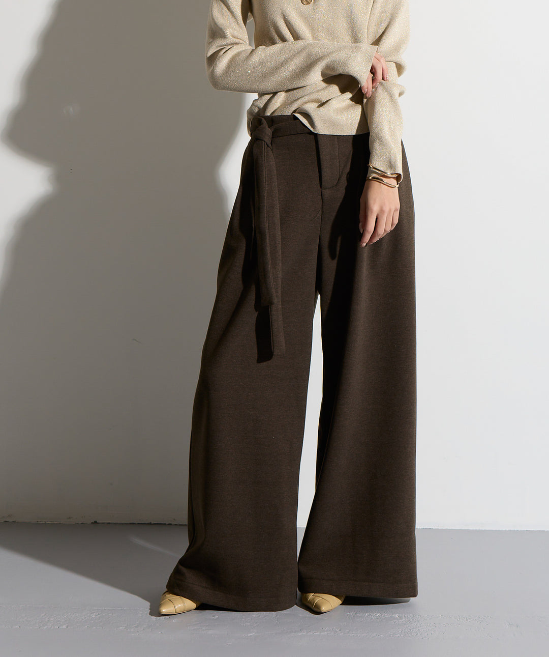 ウエストラップワイドパンツ