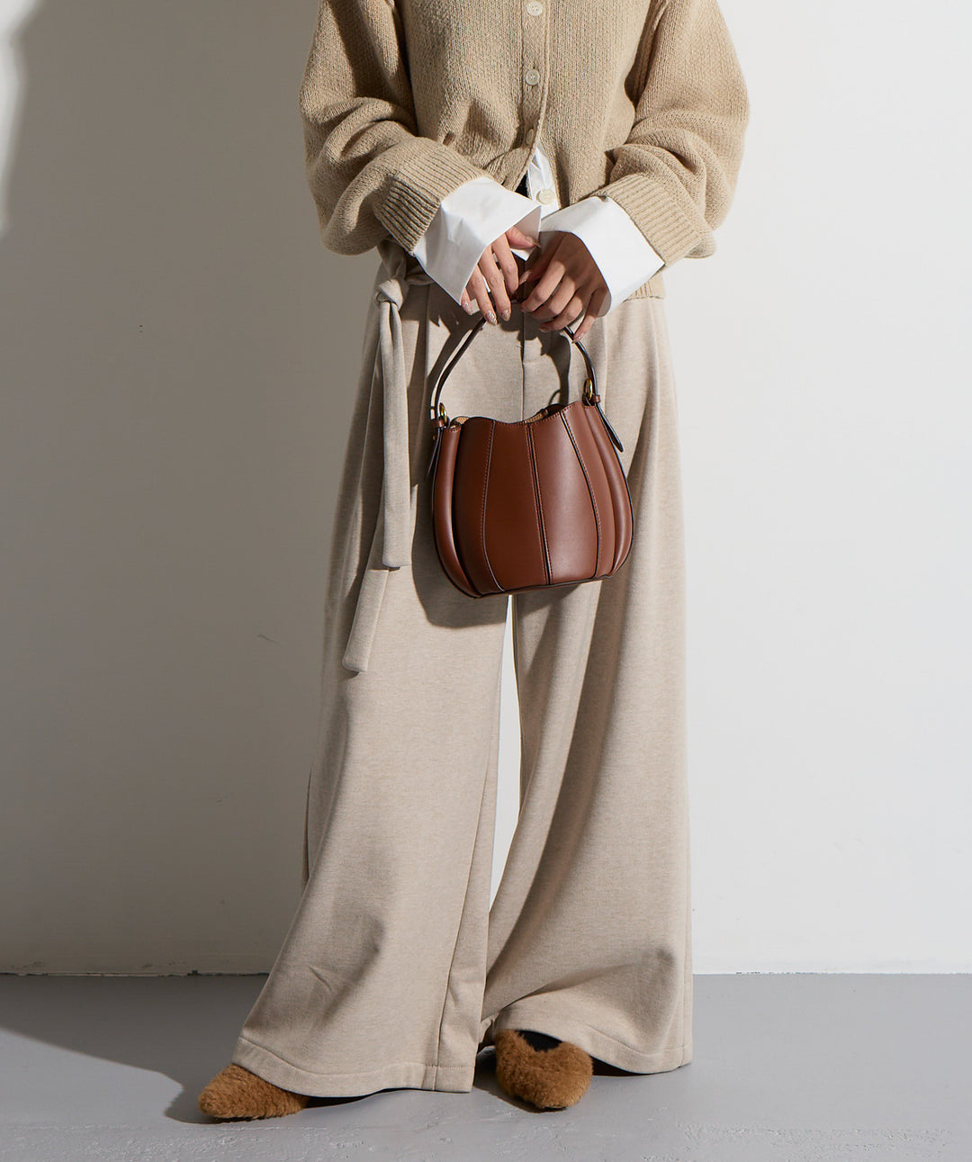 ウエストラップワイドパンツ