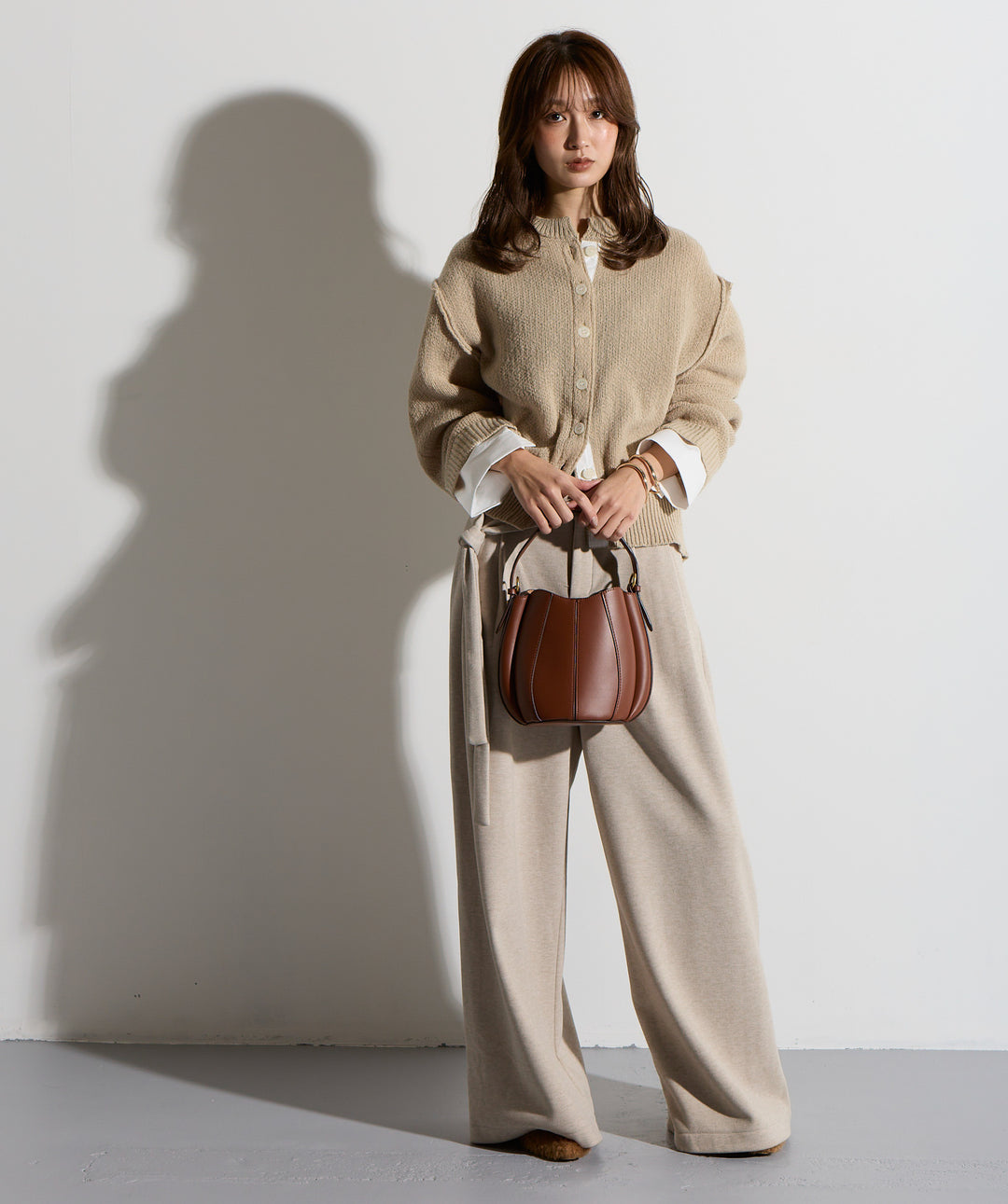 ウエストラップワイドパンツ