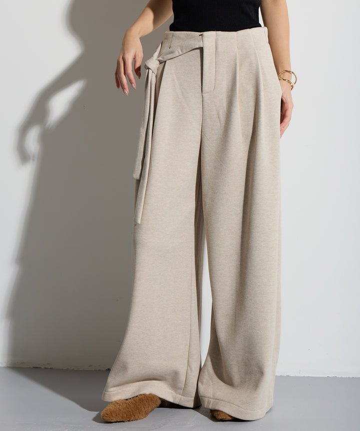 ウエストラップワイドパンツ