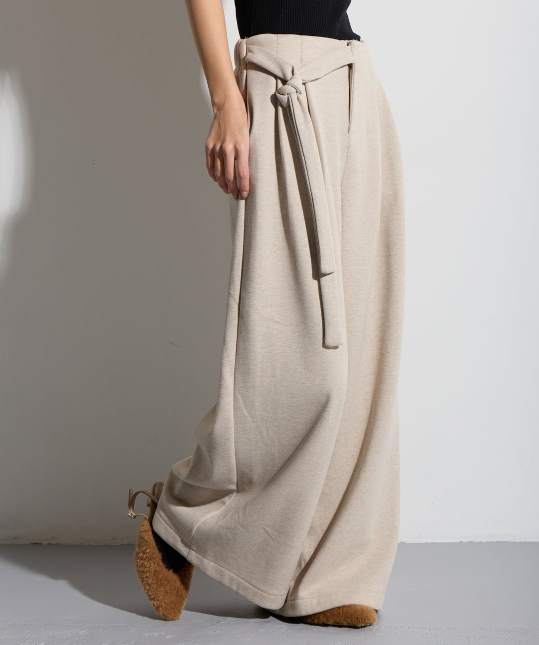 ウエストラップワイドパンツ