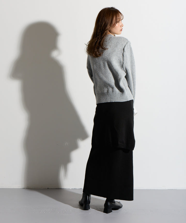 ウエストニットコンビスカート