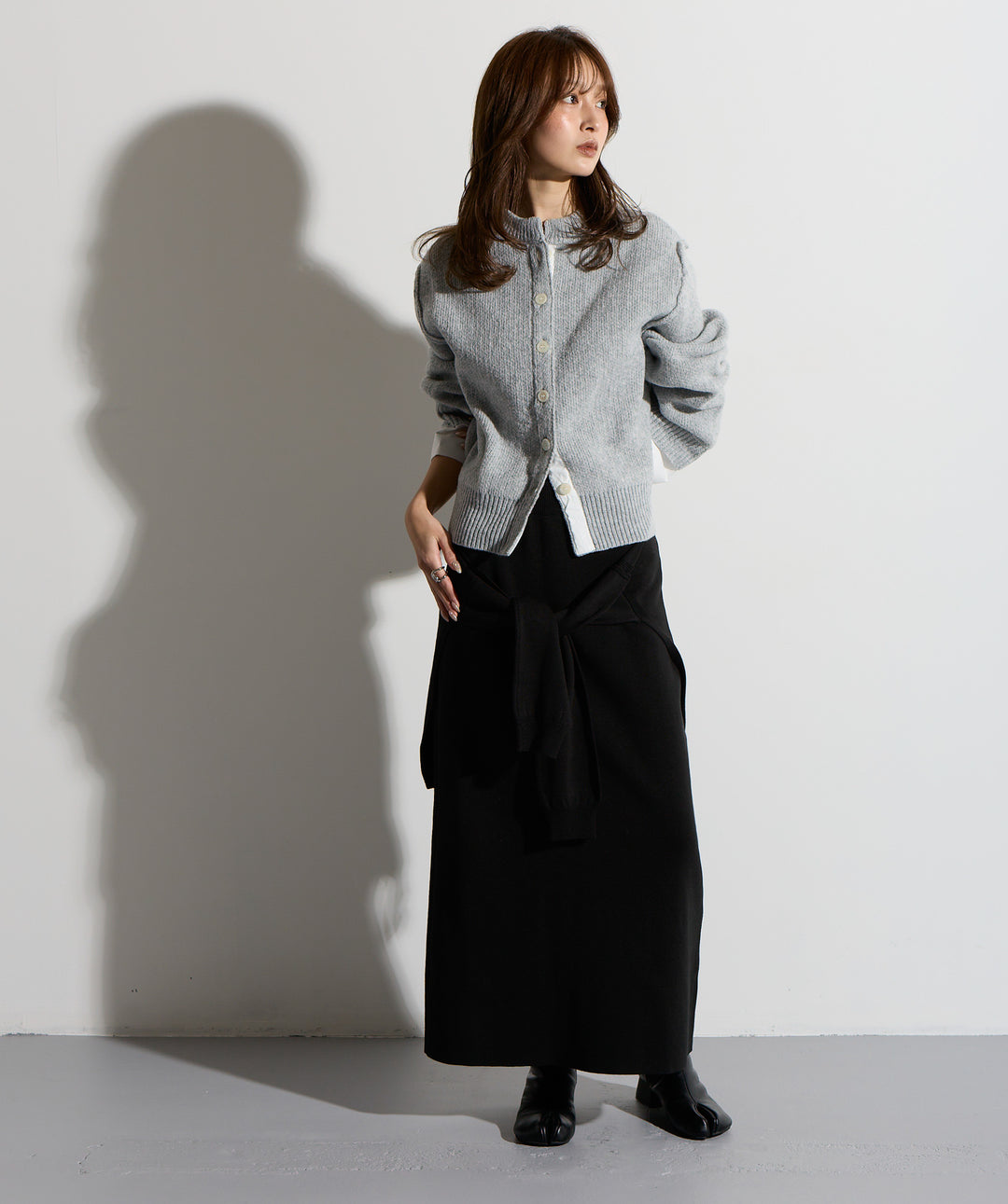 ウエストニットコンビスカート