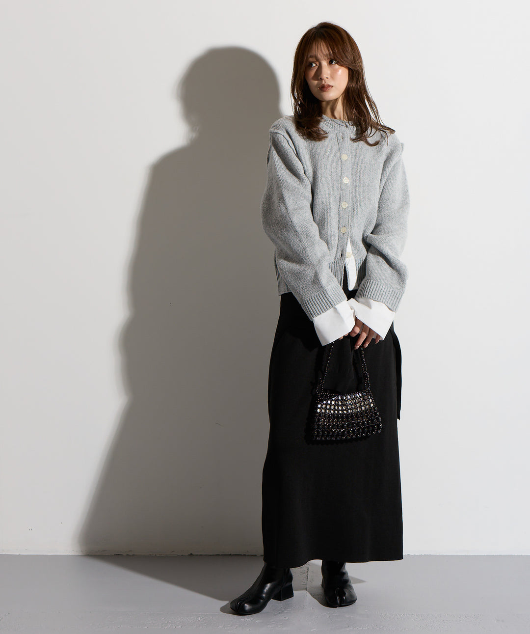 ウエストニットコンビスカート