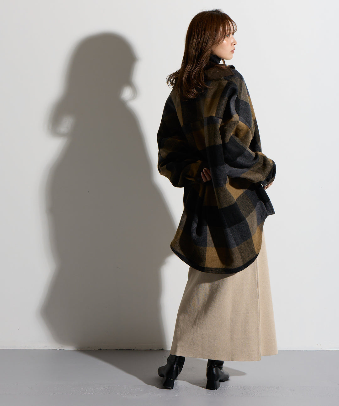 ウエストニットコンビスカート