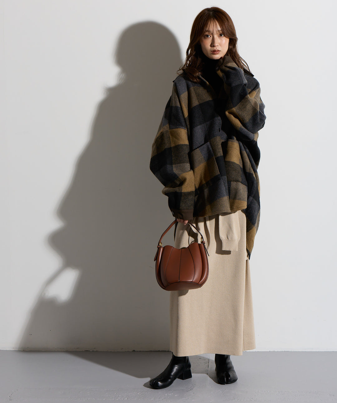 ウエストニットコンビスカート