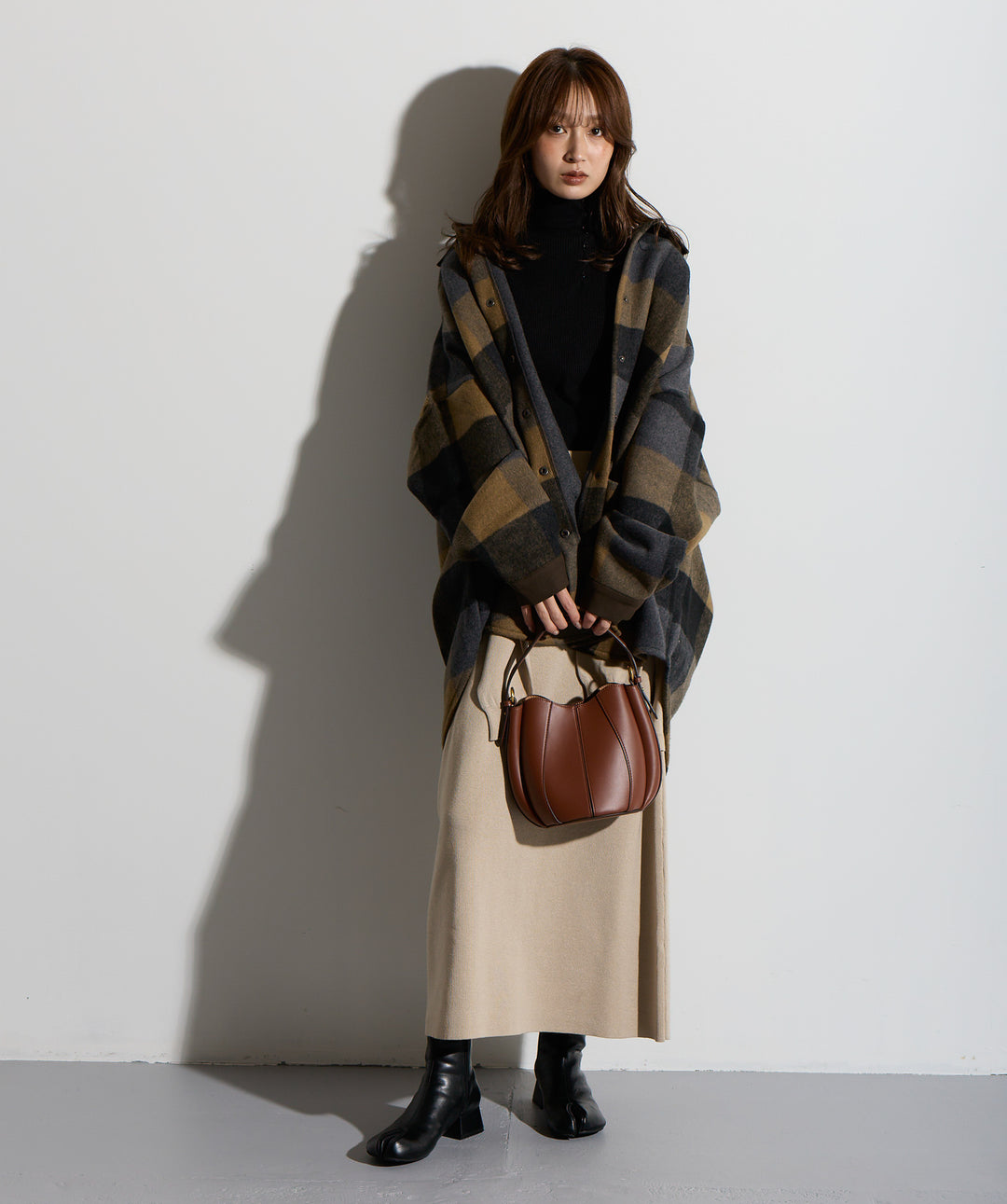 ウエストニットコンビスカート