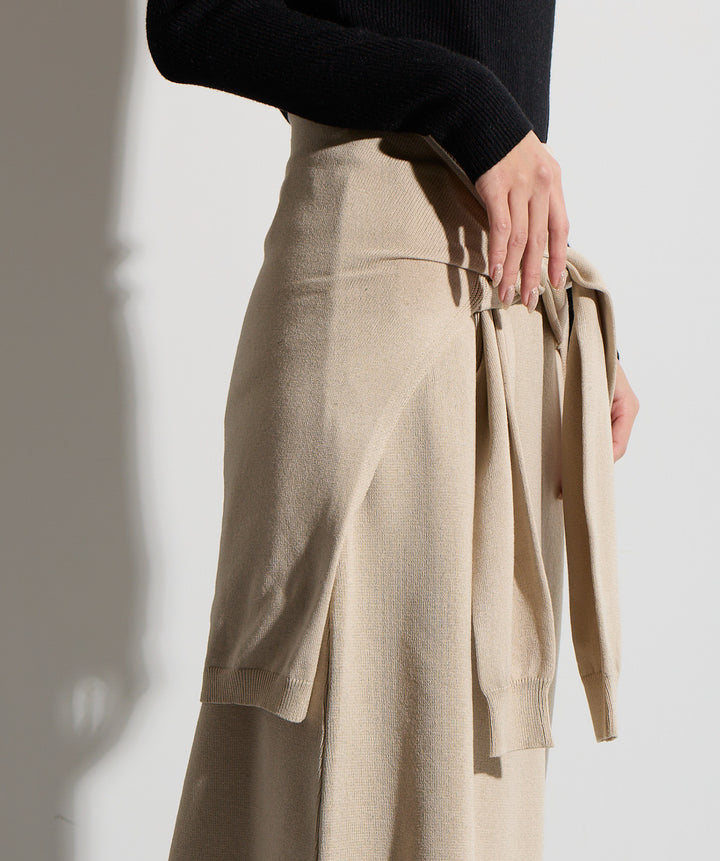 ウエストニットコンビスカート