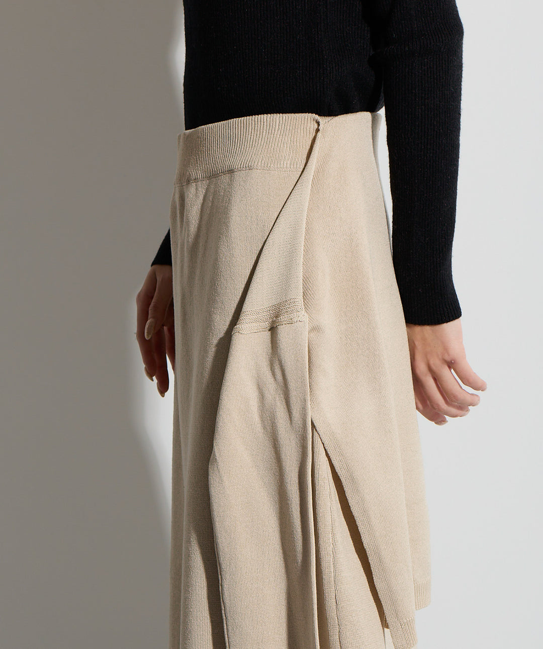 ウエストニットコンビスカート