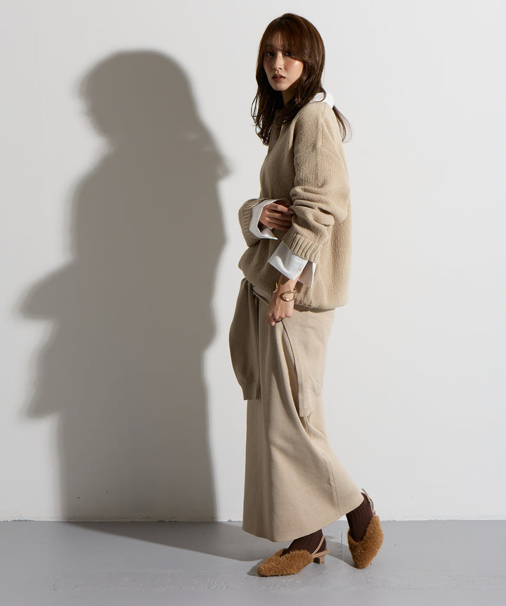 ウエストニットコンビスカート