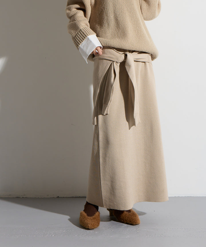 ウエストニットコンビスカート