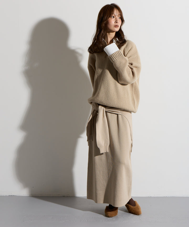 ウエストニットコンビスカート