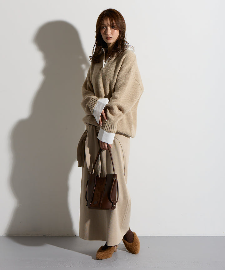 シャツドッキングニットポロ