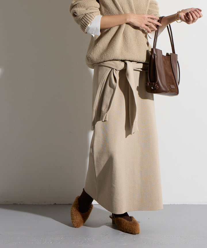ウエストニットコンビスカート