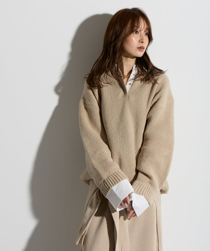 シャツドッキングニットポロ