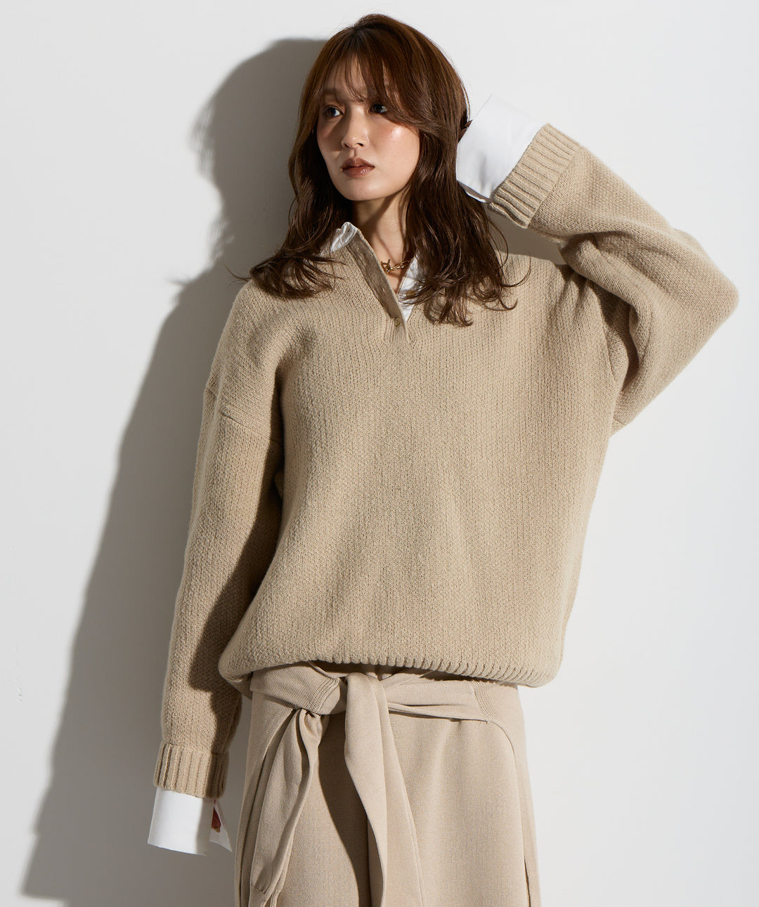 シャツドッキングニットポロ