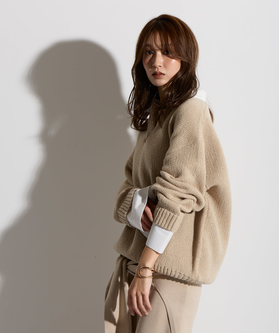 シャツドッキングニットポロ