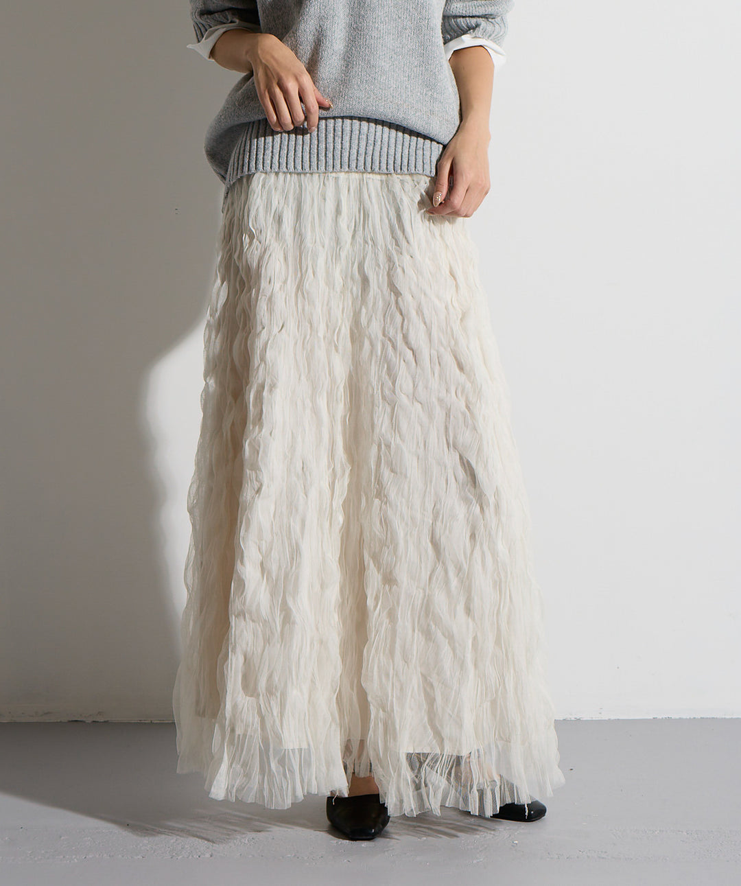 ワッシャーレーススカート