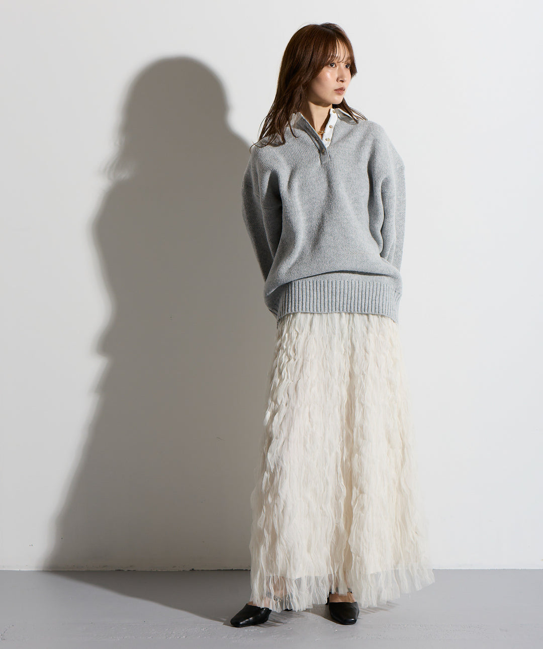 シャツドッキングニットポロ