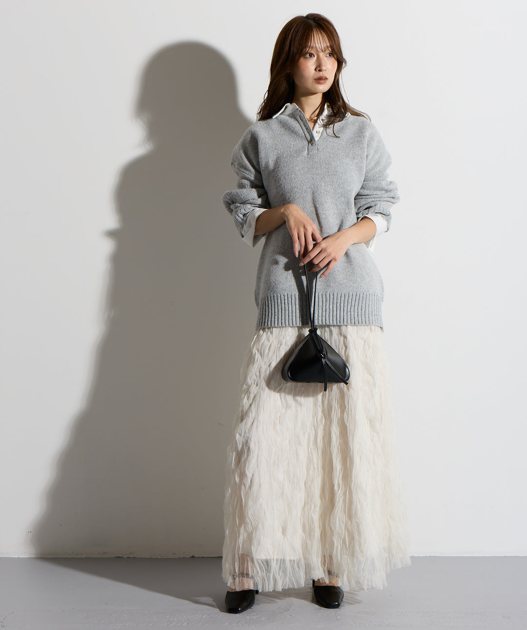 シャツドッキングニットポロ