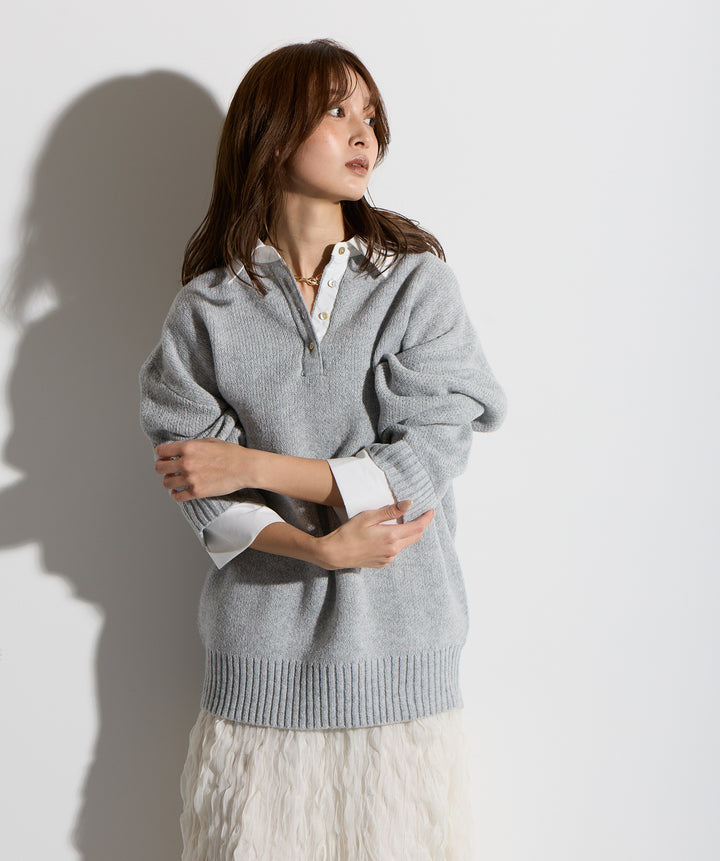 シャツドッキングニットポロ