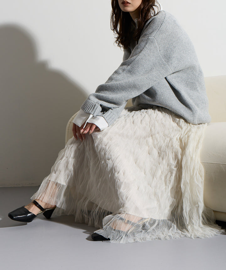 ワッシャーレーススカート