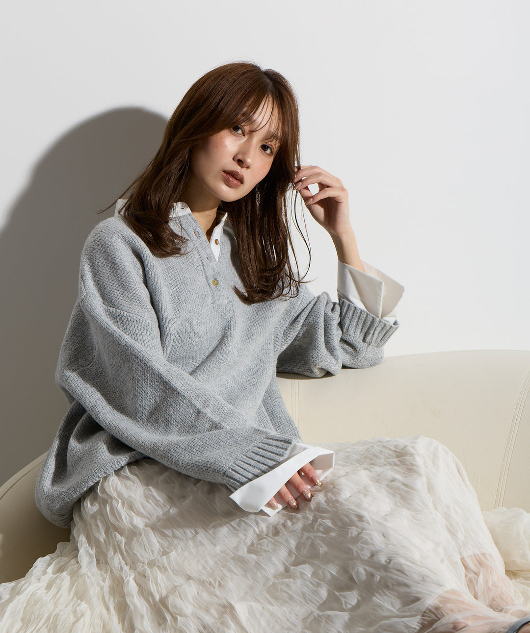 シャツドッキングニットポロ